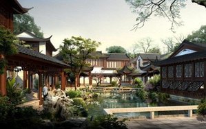 中国古建园林效果图